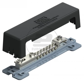 Szyna wyrównawcza pokrywa odporna na UV podstawa metalowa 7x25mm2 + 1x10mm + 1x płaskownik 1809 A 5015105