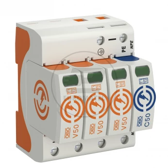 Ogranicznik przepięć B+C Typ 1+2 3P+N 12,5kA 385V V50-3+NPE-385 5093586