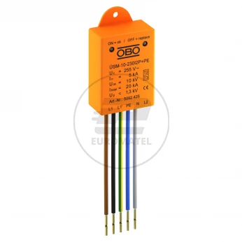Ogranicznik przepięć D Typ 3 (kapsułka do puszki i gniazda) LED USM-10-230I2P+PE 5092426