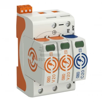 Ogranicznik przepięć C Typ 2 2P+N 40kA 280V V20-2+NPE+FS-280 5095332