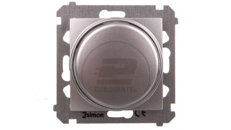 Simon 54 Premium Ściemniacz obrotowy do LED ściemnialnych 230 V 2–250 W srebrny mat DS9L.01/43