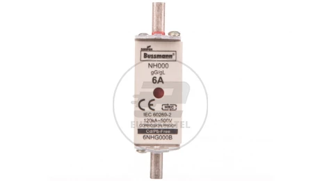 Wkładka bezpiecznikowa NH000 6A gL/gG 500V 6NHG000B