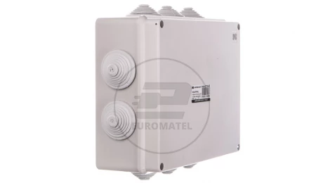 INDUSTRIAL Puszka hermetyczna n/t 249x198x81mm z 10 dławnicami IP55 szara 2716-02
