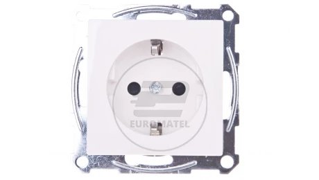 Merten System M Gniazdo pojedyncze Schuko 16A IP20 z przesłonami biel polarna MTN2400-0319