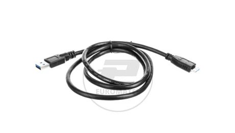 Kabel połączeniowy USB 3.0 Typ USB A/microUSB B, M/M czarny 1m AK-300116-010-S