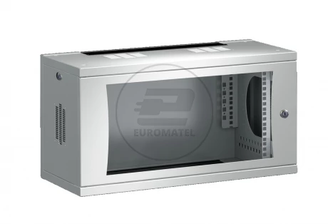 FlatBox 6 U, SxG 600x400 mm, z szynami profilowymi 19