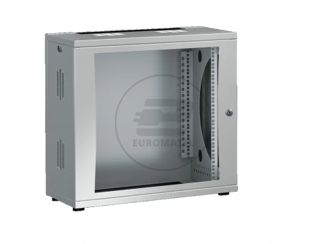 FlatBox 12 U, SxG 600x400 mm, z ramą montażową 19