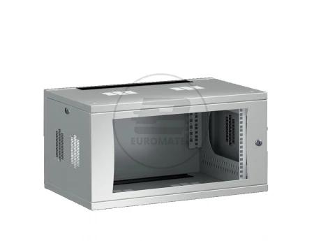 FlatBox 6 U, SxG 600x600 mm, z szynami profilowymi 19