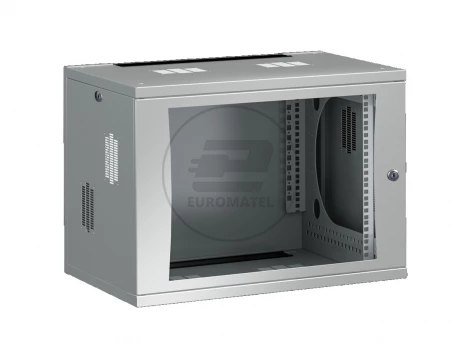 FlatBox 9 U, SxG 600x600 mm, z szynami profilowymi 19