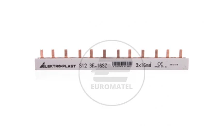 Szyna prądowa typu PIN 3P 16mm2 100A 12 pinów IZS16/3F/12 45.262