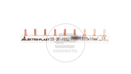 Szyna prądowa typu PIN 3P 10mm2 63A 9 pinów IZS10/3F/9 45.219