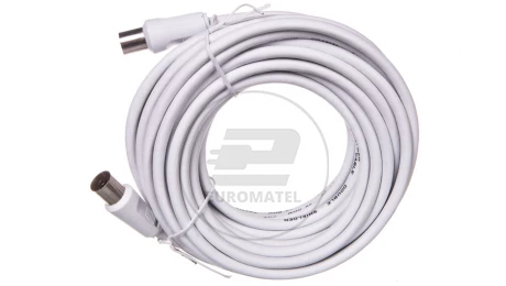 Przewód antenowy IEC 7,5m biały 11513