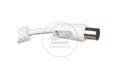 Przewód antenowy IEC 10m biały 50722