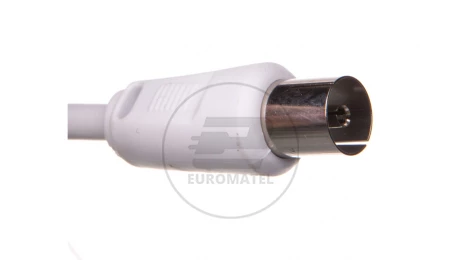 Przewód antenowy IEC 7,5m biały 50726