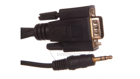 Kabel monitorowy VGA D-Sub(15-pin) Full HD SVGA + Jack 3,5mm 2m 93968