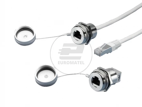 SZ Przedłużenie złączy, z przyłączem ściennym, RJ45, dł.: 2000 mm