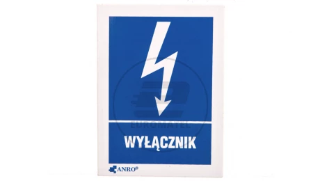 Tabliczka ostrzegawcza /WYŁĄCZNIK 52X74/ 10EIA/Q1/F