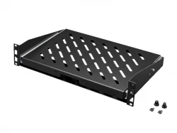 Półka urządzeniowa wysuwna, 2 U, 25 kg, gł.: 350 mm