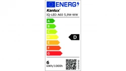 Żarówka LED E27 IQ-LED A60 5,9W-WW 806lm 2700K barwa ciepła 36673