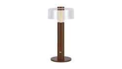 Lampka Biurkowa Nocna 1W 100lm Ładowanie USB Ściemnianie Brązowy 7945