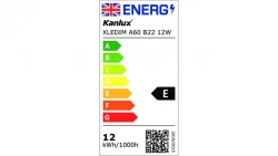 Żarówka Źródło światła LED B22 XLEDIM A60 B22 12W-WW 1521lm 2700K barwa ciepła ściemnialna 37243