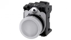 Lampka sygnalizacyjna kompletna 22mm biała LED 24V AC-DC tworzywo przył sprężynowe SIRIUS ACT 3SU1102-6AA60-3AA0