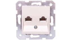 KARRE Gniazdo komputerowe podwójne RJ45 kat 5e krem 90963734