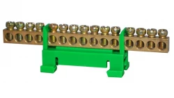 Listwa zaciskowa 15-polowa 10mm2 zielona LZ-15G