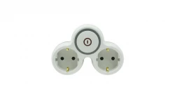 Rozgałęźnik wtyczkowy dwukrotny z włącznikiem z/u schuko R-21BWS/S/B W-72003