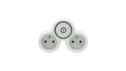 Rozgałęźnik wtyczkowy dwukrotny z/u z włącznikiem R-21WS/B W-72002