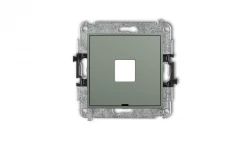 MINI Mechanizm gniazda multimedialnego pojedynczego bez modułu, bez pola opisowego (standard Keystone) szałwiowy 61MGMBO-1P