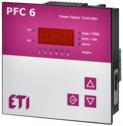 Regulator wspołczynnika mocy układ symetryczny (pomiar prądu - jednofazowy) PFC 6 RS 004656905