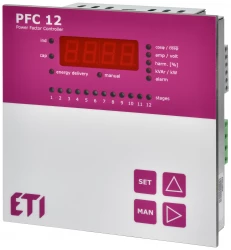 Regulator wspołczynnika mocy układ symetryczny (pomiar prądu - jednofazowy) PFC 12 RS 004656907