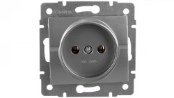 LOGI Gniazdo pojedyncze śrubowy Srebrny 16A 250V 021210143 25203