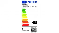 Pasek LED 24V L120 16W/M 24 IP65-CW 6000K 33316