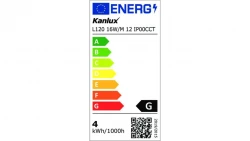 Taśma LED 12V L120 16W/M 12 IP00CCT 3000-6000K Ra90 max 1300lm/m rolka 5mb 3 lata Gwarancji 33317