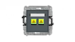 MINI Mechanizm gniazda multimedialnego podwójnego bez modułu (standard Keystone) grafitowy mat 28MGM-2P