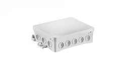 Puszka naścienna 90x40x135mm z dławnicą zintegrowaną samozatrzaskowa, bezhalogenowa, seria FASTBOXiHOOK szara IP54 NS9 35404102