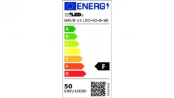 Projektor z czujnikiem GRUN v3 LED-50-B-SE 4790lm 4000K barwa neutralna IP44 czarny 31189