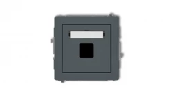 DECO Mechanizm gniazda multimedialnego pojedynczego bez modułu (standard Keystone) grafitowy mat 28DGM-1P