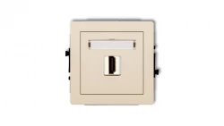 DECO Mechanizm gniazda pojedynczego HDMI 2.0 beżowy 1DHDMI-3