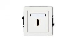 DECO Mechanizm gniazda pojedynczego HDMI 2.0 biały DHDMI-3