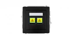 DECO Mechanizm gniazda światłowodowego/optycznego podwójnego czarny mat 12DGOP-2