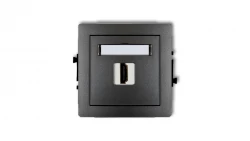DECO Mechanizm gniazda pojedynczego HDMI 2.0 grafitowy 11DHDMI-3