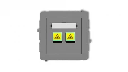 DECO Mechanizm gniazda światłowodowego/optycznego podwójnego szary mat 27DGOP-2