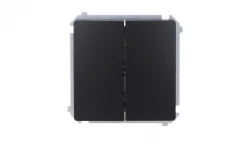Simon Basic Łącznik schodowy podwójny (moduł) 10AX, 250V, zaciski śrubowe czarny BMW6/2.01/49
