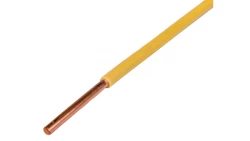 Przewód instalacyjny H05V-U (DY) 2,5 żółto-zielony /100m/