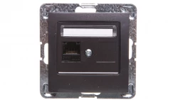 IMPRESJA Gniazdo komputerowe pojedyncze RJ45 kat.5e MMC antracyt GPK-1Y/K/m/50