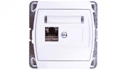 GAZELA Gniazdo komputerowe pojedyncze RJ45 kat.6 MMC białe GPK-1J/K6E/m/00