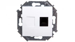 Simon 15 Gniazdo telefoniczne pojedyncze RJ12 białe 1591531-030